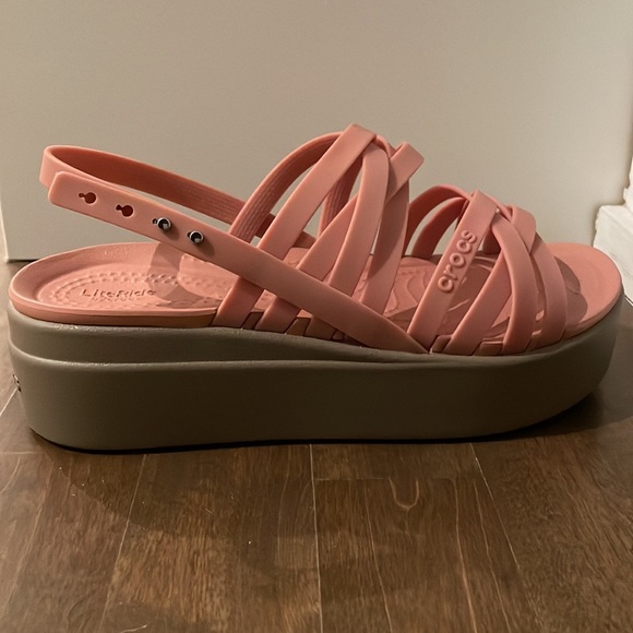 Crocs Brooklyn Strappy Low Wedge Sandals - Picture 2 of 7